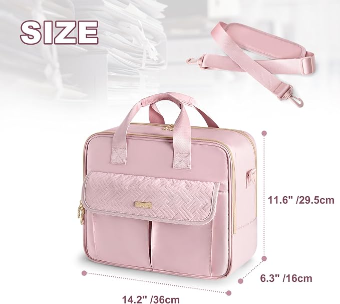Teacher Bag with Accordion File Organizer, 15.6 Inch Laptop Briefcase - Image 7