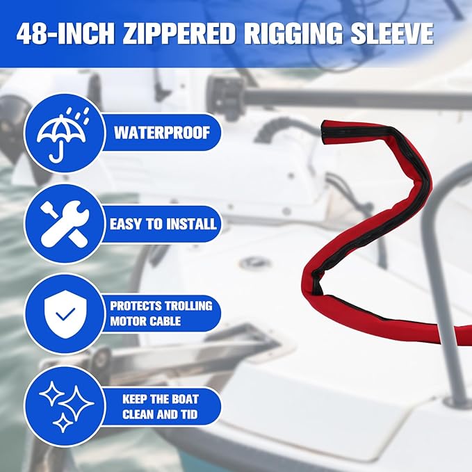 48 inch Zippered Neoprene Cable Sleeve - Image 6