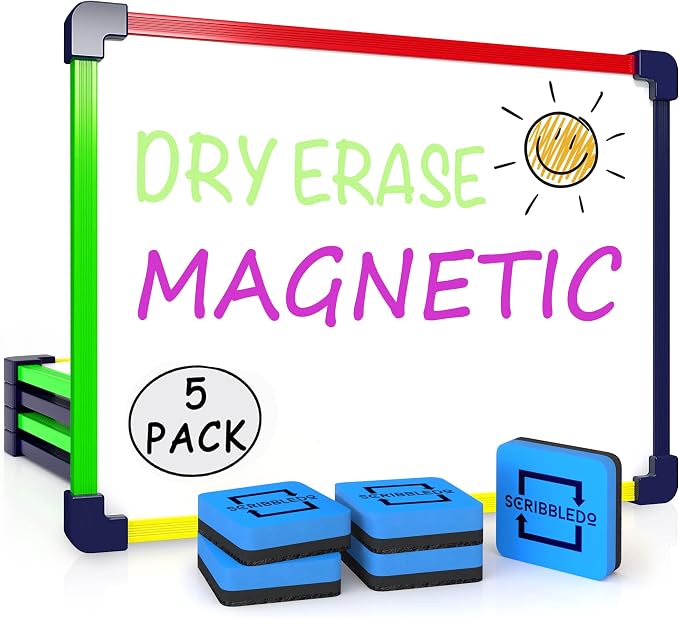 5 Pack Small White Board Dry Erase Board by Scribbledo