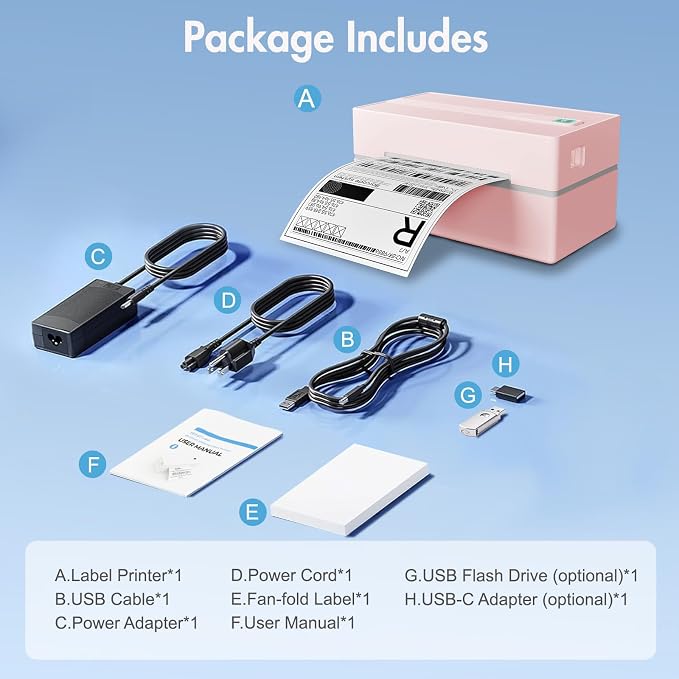Thermal Shipping Label Printer 4x6 Bluetooth Label Maker - Image 9