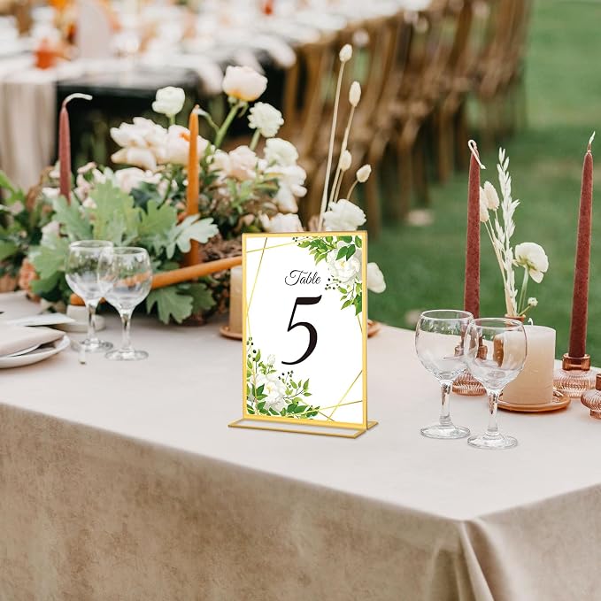 30 Pack 4x6 Gold Acrylic Sign Holders, Double Sided Clear Frames - Image 2