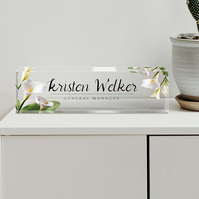 Personalized Office Name Plate for Desk, Custom Employee Appreciation Gifts - Image 5