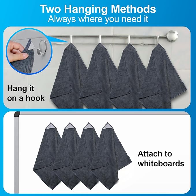 4 Pack Magnetic Microfiber Cleaning Cloth Dry Erase Erasers - Image 5