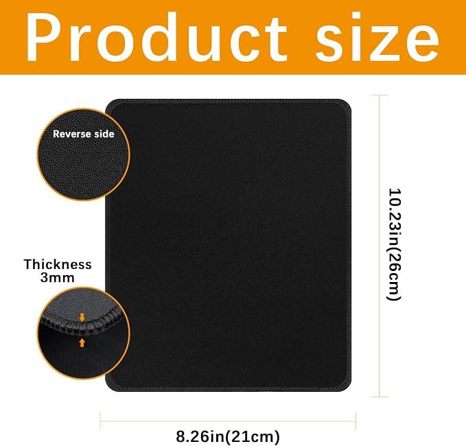 30 Pack Black Mouse pad Bulk - Image 2