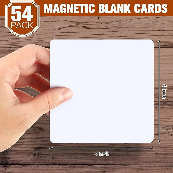 Spakon 50 Pack Dry Erase Blank Magnetic Labels Magnets Multipurpose Erasable - Image 2