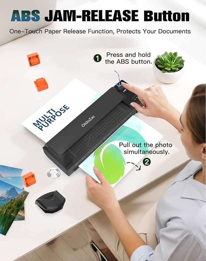 13 Inch Laminator Machine with Auto Paper Feed, Never Jam A3 Thermal & Cold Lamination, 20 Laminating Sheets, 10-in-1 Laminator with Cutter, Trimmer & Corner Rounder for Office School Home Use Black-DeskLoop Office