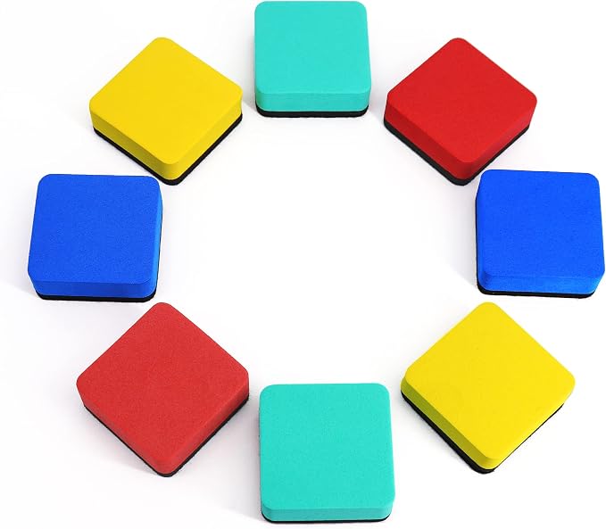 Dry Erase Erasers, IHPUKIDI 24 Pack Magnetic Whiteboard Dry Eraser Chalkboard - Image 3