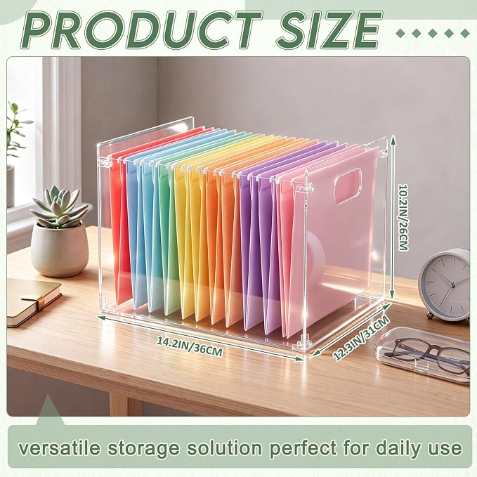 Novabright 1 Pack Acrylic File Organizer Box - Image 2