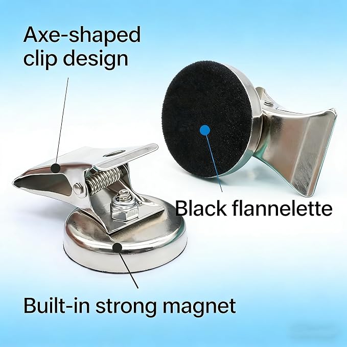 10 Pcs Strong Stainless Steel Magnetic Clips, 1 Inch Clip - Image 4