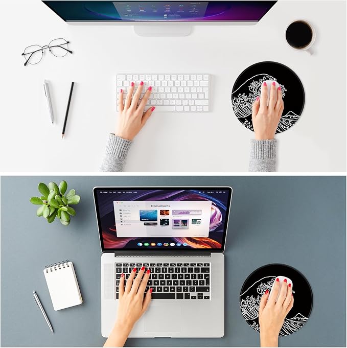 ITNRSIIET Mouse Pad Non-Slip Rubber Base Smooth Surface Stitched Edges - Image 2