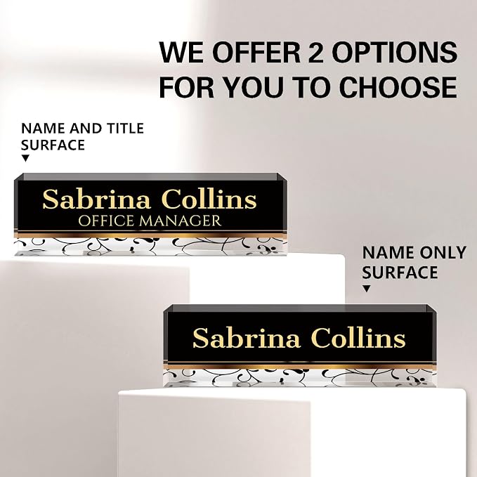 Name Plate for Desk, Desk Name Plate Personalized, Office Decor for Women Men - Image 2