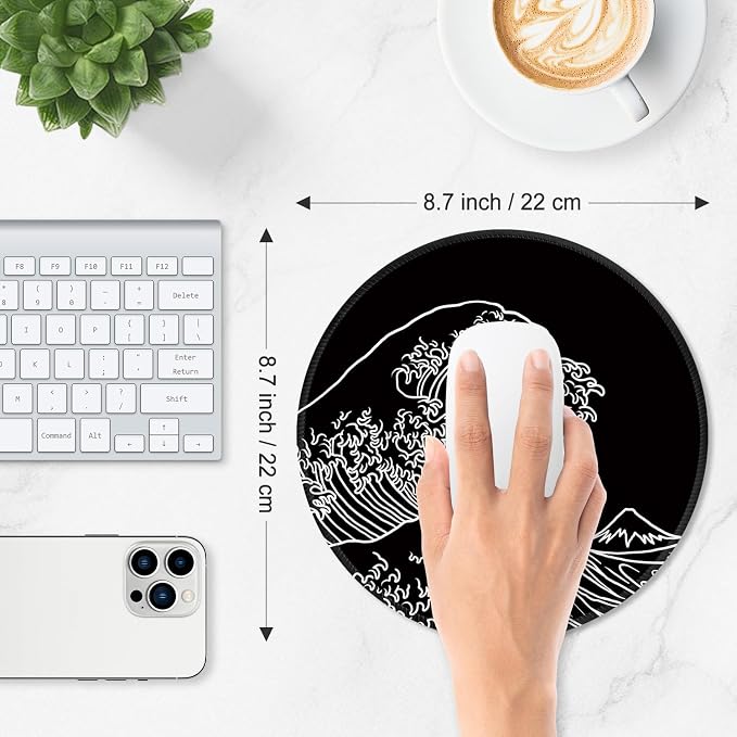 ITNRSIIET Mouse Pad Non-Slip Rubber Base Smooth Surface Stitched Edges - Image 3