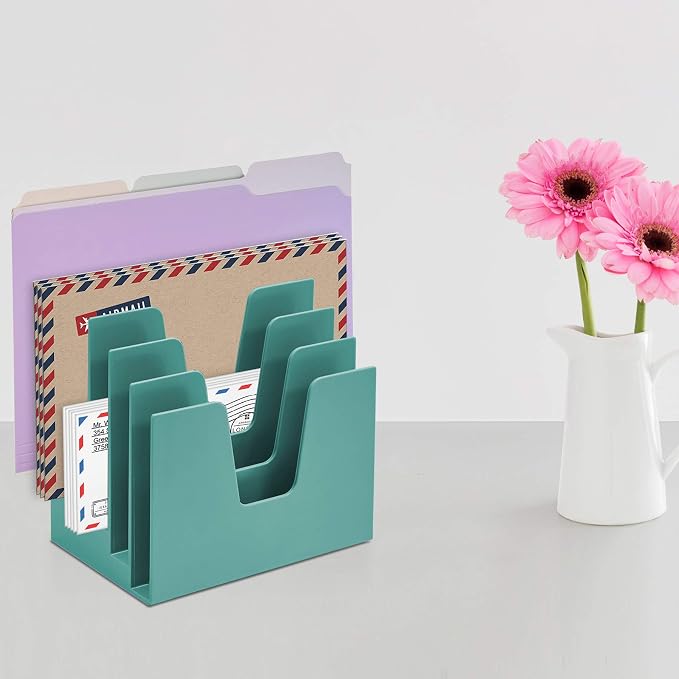 Acrimet 5 Section Incline File Sorter Organizer, Desktop Mail Holder, - Image 3