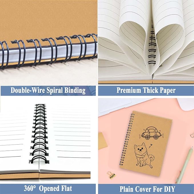 GINMLYDA Small Spiral Notebook A5 - Image 4