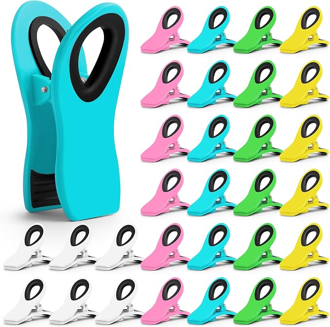 Jetmore 30 Pack Chip Clips Bag Clips, Office Paper Clamps by Jetmore