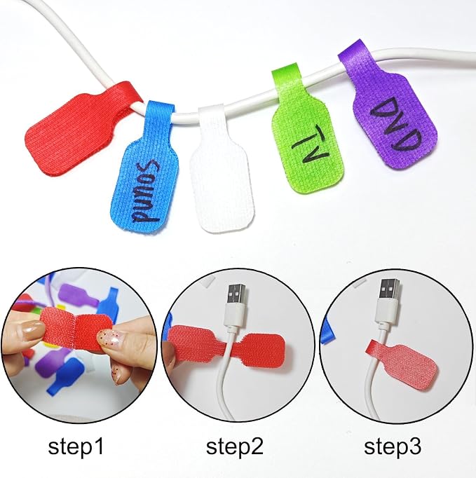 32-Pack Reusable Cable Labels - Image 3