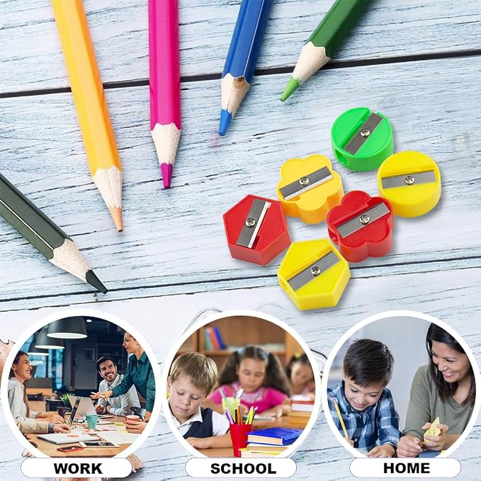 ELANE 90 Pcs Bulk Pencil Sharpeners, Manual Handheld Sharpeners - Image 5