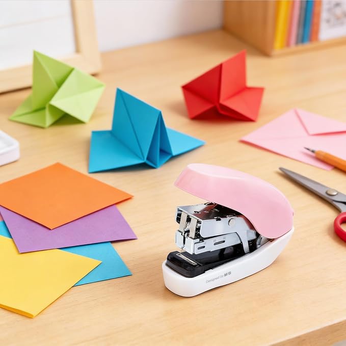 M&G Mini Stapler with Staples, Small Pink Effortless Stapler Set, 20 Sheet - Image 7