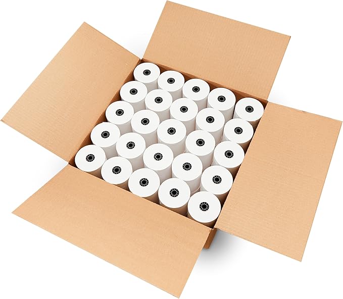 (32 Rolls) 3" x 165' 1 Ply Bond (Non –Thermal Kitchen Printer Paper) POS Receipt Cash Register For Star SP700 SRP275 SMP200 TMU200 MP500 NCR 2174 XR200 IMPACT Printers Requires Ribbons Erc30/34/38-DeskLoop Office