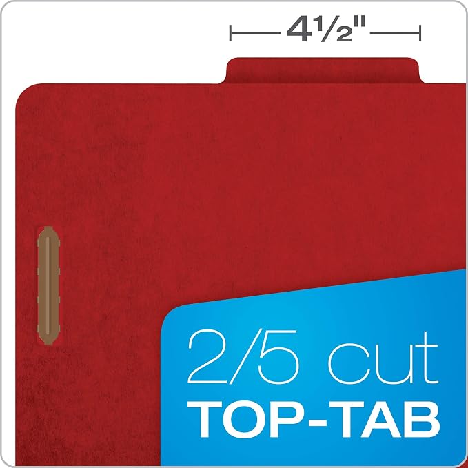 Pendaflex® Classification Folders, 1 Divider, Embedded Fasteners, 2/5 Cut Tab - Image 5