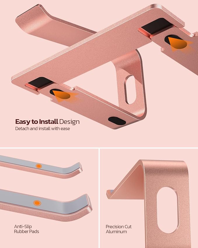 Nulaxy Laptop Stand, Ergonomic Aluminum Laptop Computer Stand, Detachable - Image 5