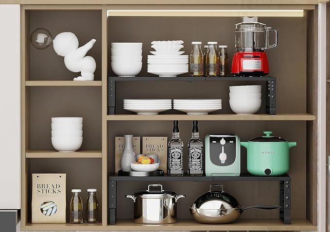 Jojocross Expandable Cabinet Shelf Organizer, Storage Spice Rack, Stackable - Image 3