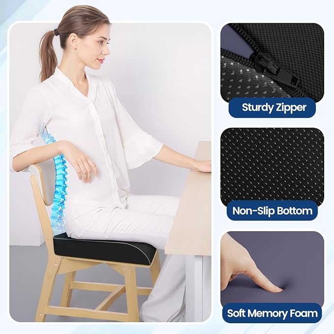 SweetSlubr Seat Cushion for Tailbone Pain Relief, Office Chair Cushion - Image 3