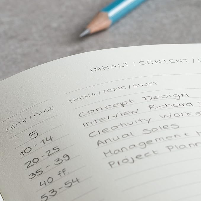 LEUCHTTURM1917 - Notebook Hardcover Medium A5-251 Numbered Pages for Writing and Journaling (Navy, Dotted)-DeskLoop Office