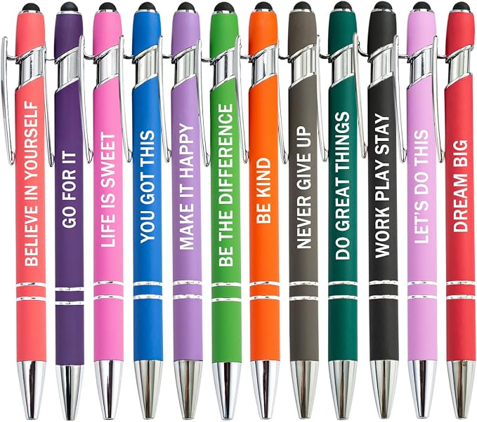 PASISIBICK 12 Pieces Motivational Inspirational Quotes Snarky Screen Touch - Image 5
