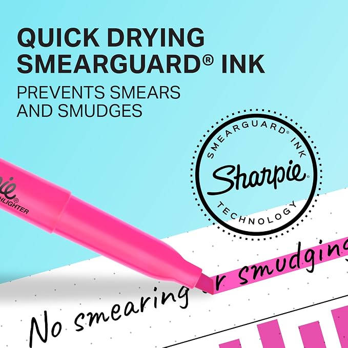 Sharpie Pocket Highlighters, Chisel Tip, Quick Dry, Note-Taking, Student & - Image 2