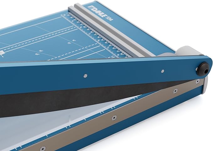 Dahle 534 Professional Guillotine Trimmer, 18" Cut Length, 15 Sheet Capacity, Self-Sharpening, Manual Clamp, German Engineered Paper Cutter-DeskLoop Office