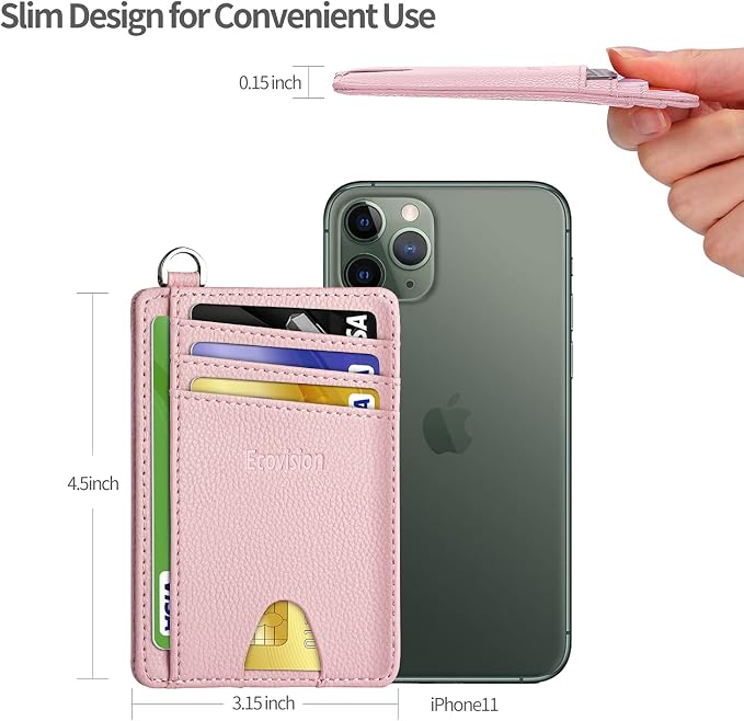 Slim Minimalist Front Pocket Wallet, RFID Blocking Credit Card Holder Wallet - Image 7