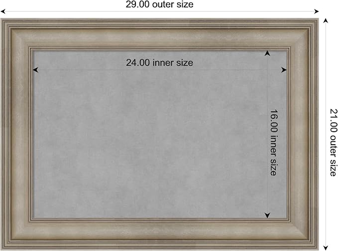 Amanti Art Silver Framed Magnetic Board 21x29 Medium Vision Board - Image 4