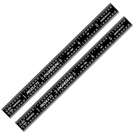 PEC Tools 6-inch Flexible Metal Ruler, High Contrast Machinist Rule, 4R by PECTools