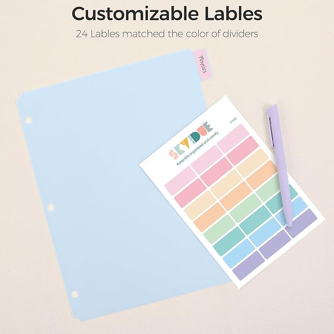 SKYDUE Binder Dividers with Tabs - Image 8