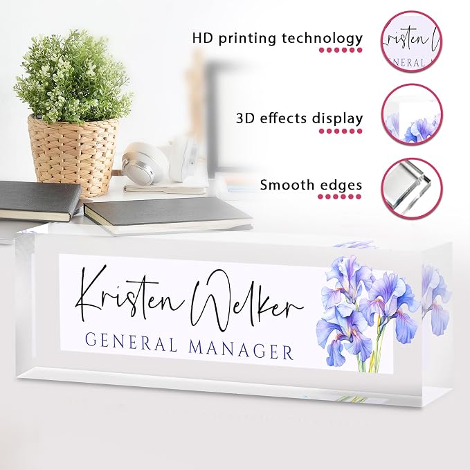 Desk Name Plate Personalized, Custom Name Plate - Image 3
