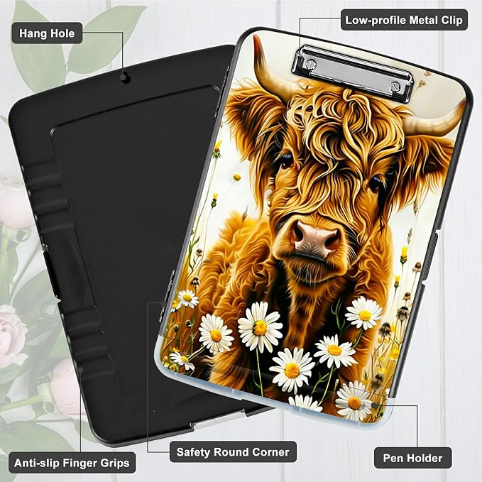 Flower Yellow Cow A4 Clipboard - Image 5