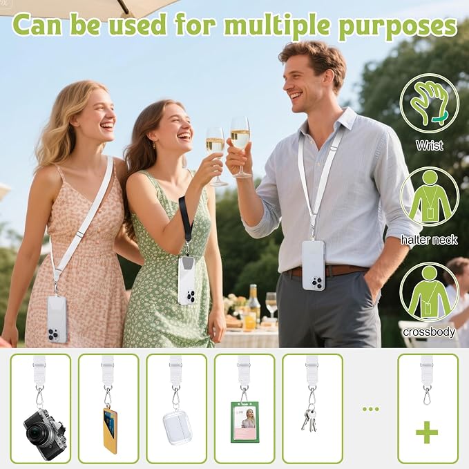 takyu Phone Lanyard, 2 Pack Adjustable Crossbody Neck/Wrist Strap - Image 6