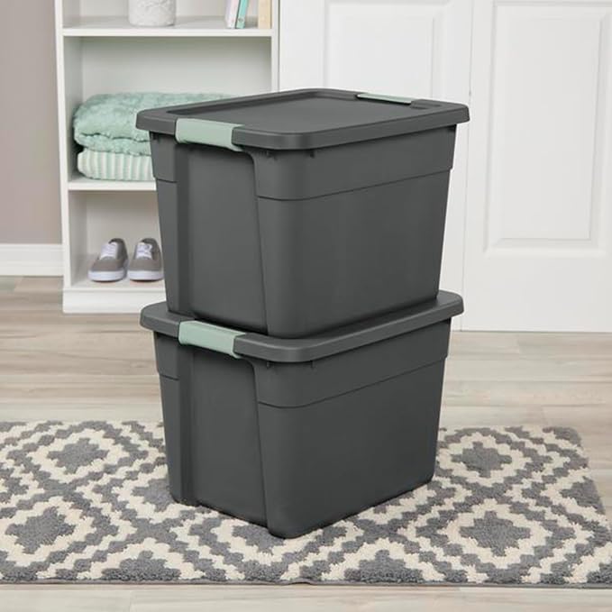 Sterilite 6-Pack Latch Tote, Stackable Plastic Storage Container Bins - Image 7