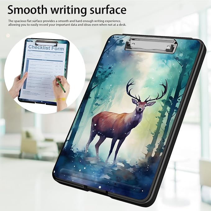 Clipboard with Storage, Office Supplies Nursing Clipboards Folder with Pen - Image 5