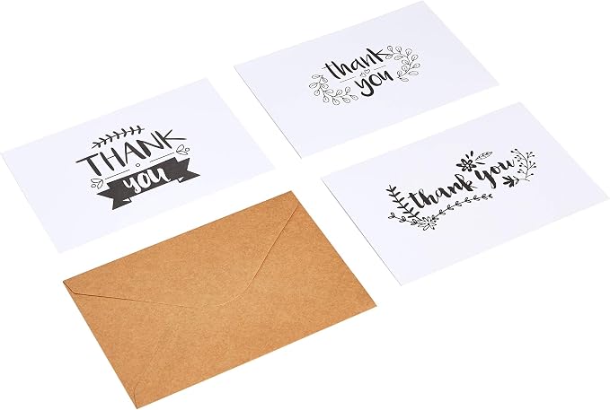 Amazon Basics Thank You Cards and Envelopes by AmazonBasics