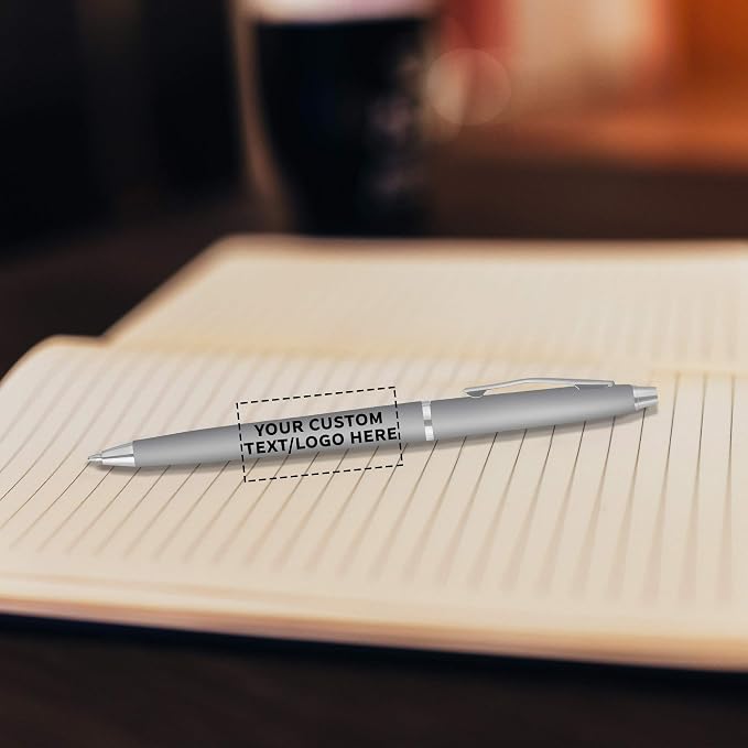 DISCOUNT PROMOS Custom Langham Ballpoint Pens Set of 10, Personalized Bulk Pack - Image 6