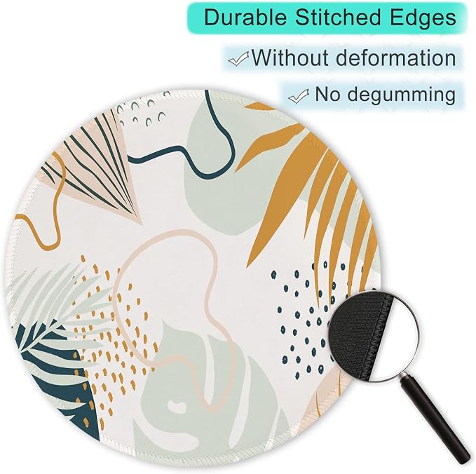 ITNRSIIET Round Mouse Pad with Stitched Edge Premium-Textured Waterproof - Image 5
