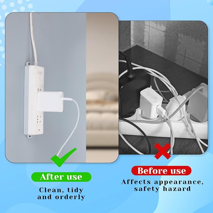 6 Pcs Power Strip Holder, Self-Adhesive Socket Holder - Image 5