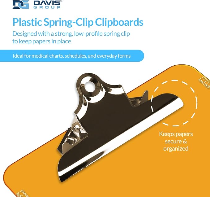 Pack of 6 Plastic Clipboards - Image 2
