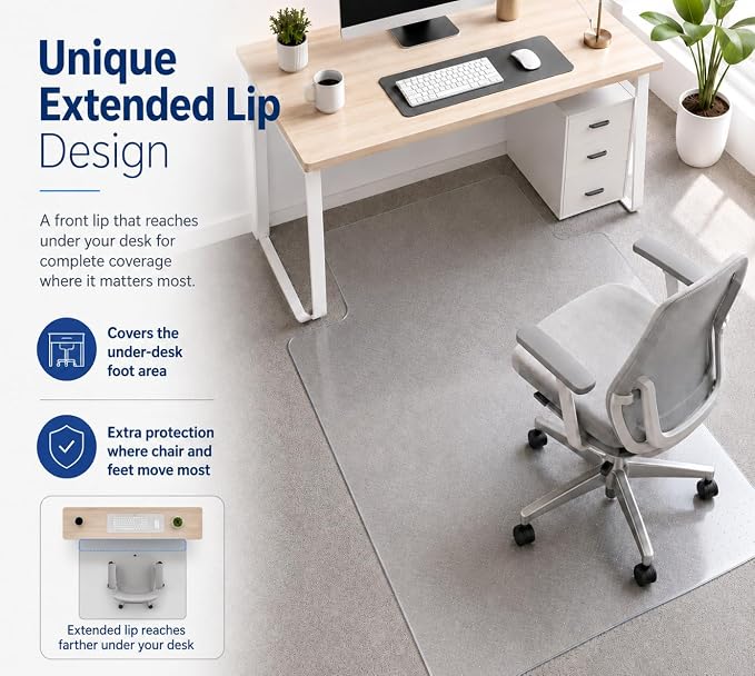 Chair Mat for Carpet- Low Pile Carpet Protector for Office Gaming Computer Desk - Image 9