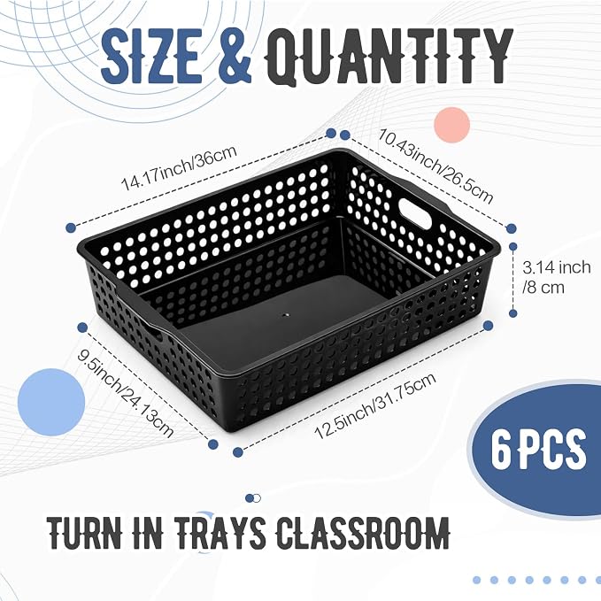 Geetery 6 Pack Classroom Storage Baskets - Image 2