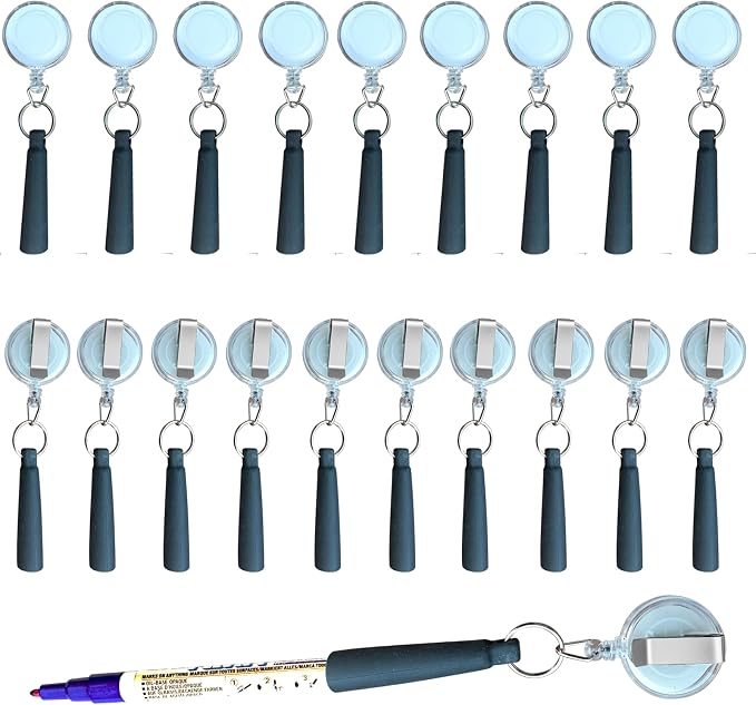 Duty Retractable Pull Pen Holder -Thick Nylon Cable- Ideal - Image 7