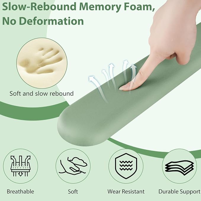 Sushret Mouse Pad and Keyboard Wrist Rest, 3-in-1 Gel Memory Foam Ergonomic - Image 4