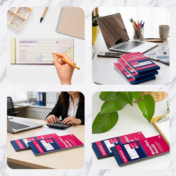 XKDOUS 6 Pack Receipt Book - Image 7